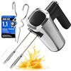 Profi Cook Frullatore a immersione ProfiCook | 5 velocità | accessori lavabili in lavastoviglie | funzione Turbo | 400 W | frullatore | 2 fruste in acciaio inossidabile e 2 ganci per impastare | PC HM 1335