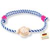 happymaker Bracciale Donna Estivo Bohémien - Bracciale Corda Regolabile Stile Marino con Tartaruga o Perla d'Acqua Dolce, Bracciale Estate Mare Festival, Idea Regalo Donna (bianco blu - tartaruga)