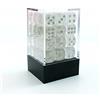 BESCON DICE Scatola creativa con 36 Dadi a 6 facce da 12 mm, Blocco di dadi, bianco traslucido con puntini