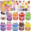 Kinyoda Set di Slime per Bambini, Kit Fai Da Te Giocattolo Antistress con 30 Accessori, Fluffy Slime Set, Super Elastico e Non Appiccicoso, Bomboniere per Feste per Ragazze e Ragazzi