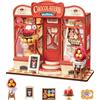 Rolife Casa delle Bambole Mini Negozio Casa in Miniatura in Legno Book Nook Kit Modellismo da Costruire Adulti Decorazione d'Interni Regalo di Compleanno per Adulti (Negozio di Cioccolato)