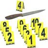 Panda Loco Confezione da 10 segnapunti CSI con numeri della scena del crimine, divertenti oggetti di scena per omicidi, giochi di mistero, Halloween, scherzi e decorazioni per feste di polizia