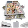 Occzin Tavolo per puzzle inclinabile per 1000 pezzi con 6 cassetti, tavolo puzzle portatile con supporto 2 in 1 e copertura, tavolo puzzle in feltro super leggero per adulti, colore grigio