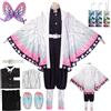 YYDSXK Cosplay Nezuko Tanjirou, Costume Nezuko Tanjirou Kochou Shinobu Mitsuri, Set di Kimono Mantello, Regalo per Bambini, Costume Tanjiro per Carnevale Halloween