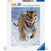 Ravensburger 12000148 - Tigre sulla neve - puzzle 500 pezzi - puzzle adulti e ragazzi da 12 anni,
