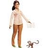 Barbie Carriere Conservatrice di Biodiversità, Bambola Bionda con Scimmietta e Accessori, Ispirata a National Geographic, Giocattolo per Bambini 3 + Anni, GDM48