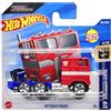 Hot Wheels Optimus Truck (rosso e blu - Transformers) 6/10 HW Tempo di schermo - 2025-104/250 (cartellino corto)