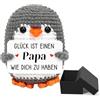 Montrestar Mini pinguino regalo per papà, regalo per papà, regalo di compleanno per figlia, figlio, borsa per pinguino, regalo per Natale, Capodanno, festa del papà