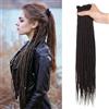 Mscat Extension per capelli sintetiche dreadlock da 61 cm SE Hippie Dreads Marrone Cioccolato Fatte a mano Larghezza 0,6 cm Loc Extension 40 ciocche Stile Reggae Trecce all'uncinetto per capelli da