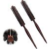 Goiern 2 Mini Spazzole per Barba e Capelli - Setole Rotonde di Cinghiale 2,7 cm - per Uomini e Donne - Asciugacapelli e Styling Naturale