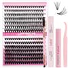 FADLASH Kit di Extension Ciglia da 30D e 40D, 280pcs Ciglia Finte a Ciuffetti Individuali da 0,07mm D Curva 8-16mm, Bond e Seal, Rimuovi Colla, Spazzola per Mascara, Pinzette per Lashs Cluster