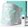 Bliuozr Maschera LED Viso 8 Colori,LED Face Mask Silicone Flessibile,Maschera Viso a Luce Rossa e Infrarossi,Antirughe,Ringiovanimento,Maschere Facciale per Tutti i Tipi di Pelle a Casa