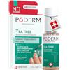 Poderm 5 in 1 Siero Booster Unghie - Tea Tree | Trattamento Anti-Macchie & Riparatore per Unghie Danneggiate - 6 ML | Nutre & Purifica | 100% Naturale - Sviluppato da un Podologo in Svizzera