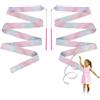 Générique 2 nastri da ginnastica 2 m multicolore rosa - doppio set per danza bambini, idea regalo