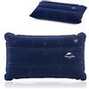 Naturehike Cuscino gonfiabile rettangolare blu scuro | morbido tessuto composito elastico TPU | compatto e leggero