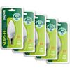 Beghelli - SUPER Led Lampadina Led E14 Luce Fredda, Lampadina Led a Oliva 5W, 450lm, 6500K, 5 Pack da 1 Lampadina