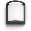 Philips myGarden Samondra - Lanterna da parete a LED, colore antracite, bianco freddo, 4000 K, per giardino e patio