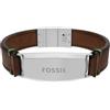 Fossil Everett Uomo Bracciale in pelle marrone, JF04988040