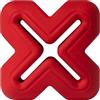 PetDreamHouse Chewtastic Geometrics Fillables Natural Rubber Geo-Metz Roller Red