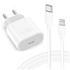 Sunrson Caricatore iPhone, 25W Rapido Caricabatterie per iPhone 14/14 Pro/14 Pro Max/14 Plus/13 Mini/12/11/XS/XR/X/SE/iPad,Adattatore Alimentatore Spina USB C Carica Rapida con 2M Cavo Ricarica Veloce Charger