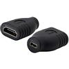 PNGKNYOCN KANGPING - Adattatore micro HDMI tipo D femmina a HDMI tipo A femmina, supporto 3D 4K 1080p, per fotocamere, computer, proiettori