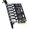 GLOTRENDS U3057 Scheda di espansione PCIe USB A 7 porte (USB 3.2 Gen 1), Compatibile con Windows e Linux (Non supporta Mac OS)