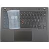 MiNGFi TPU copritastiera per Lenovo ThinkPad 14 X1 Carbon Gen11/10(2023/2022) T14/T14s Gen3(2022) L14/P14s Gen3 X1 Yoga Gen 8/7(2023 2022) EU/ISO layout della tastiera - Trasparente