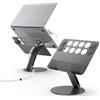 Spigen Supporto PC Portatile con Organizzatore di Cavi [4 Fascette Auto-agrippanti Incluse] Laptop Stand Compatibile con Notebook Fino a 17, MacBook Pro Air Neo M2 M3 M4 M5 13 14 15 Pollici e oltre