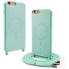 BGHHEU Magnetica Cover per iPhone SE 2020 / iPhone 8 con Cordino,[Compatible con Magsafe],Custodia Silicone con Regolabile Collana Sottile Morbida Case,Verde menta