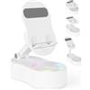 Yirochan Supporto per cellulare con altoparlante Bluetooth wireless - Altoparlante a induzione con supporto per telefono regolabile, induzione wireless con ricarica compatibile con Android, iPad