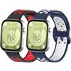 MIJOBS 2 Cinturino Compatibile con Huawei Watch Fit 3/4/5 | Orologio Intelligente Cinturini in Silicone Sportivo Design a due Colori Fori Traspiranti Braccialetto