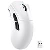 MAMBASNAKE X ATTACKSHARK V3 Mouse da gioco wireless,leggero da 65g,design split per mano destra,fino a 25000DPI,1000Hz,sensore PAW3311,MCU BK52820,2,4G/BT/cablato,500mAh,driver web,per PC/Mac-Bianco
