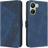 OKZone Cover per Xiaomi Redmi 13C, Custodia in PU Pelle per Xiaomi Redmi 13C, Custodia a Libro Protettiva Folio Portafoglio con Magnetica e Slot per Carte Wallet Case Flip Cover (Blu)