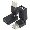 GELRHONR adattatore USB 2.0 a USB femmina a 90 gradi, convertitore di estensione girevole per auto stereo, notebook, foto USB Stick Storage-2 pezzi