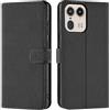 Verco Custodia a libro per Motorola Edge 50 Ultra Case Custodia a libro per Motorola Edge 50 Ultra Case [funzione carte di credito/leggio], nero
