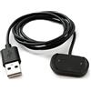SYSTEM-S Cavo USB 2.0 da 100 cm, cavo di ricarica per smartwatch Amazfit T-Rex 2, colore: nero