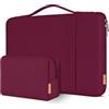DOMISO Custodia PC Computer Portatile 15.6 pollici,Borsa per 16 Pollici MacBook Pro M4 M3 M2 Pro/Max,15,6 Pollici Acer Lenovo HP Dell Asus Notebook,Laptop Case Sleeve,Kit Accessori,Vino Rosso