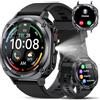 TIMU Smartwatch Uomo, 1,45 HD Orologio Smartwatch Uomo con Chiamata Bluetooth 5.3, 114+ Modalità Sportive, Sonno/Cardiofrequenzimetro/Contapassi, IP68 impermeabile Smart Watch per Android iOS, Nero