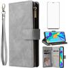 Asuwish Custodia per Huawei P30 Pro, con pellicola protettiva e scomparto per carte di credito, pieghevole, in pelle, supporto HuweiP30Pro Hawaii P 30 P30Pro VOG-L29, colore grigio