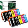 Greenjob 202XL Cartucce Compatibili per Epson 202 XL Multipack per Expression Premium XP-6000 XP-6005 XP-6100 XP-6105 XP6000 XP6005 XP6100 XP6105 (4 Nero, 2 Ciano, 2 Magenta, 2 Giallo)