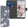 kwmobile Custodia Compatibile con Huawei Y6 (2019) Cover - Portafoglio Pelle Sintetica con Chiusura Magnetica - Porta Carte Magnolie