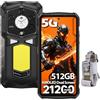 Ulefone Armor 29 Pro 5G Rugged Smartphone, 32GB+512GB/SD-2TB, 6.67 FHD+ 120Hz AMOLED+1,04 Sottoschermo Android 15, 21200mAh 120W Cellulare, 50MP+64MP Telecamera AI Cellulari 1000LM LED/3-Slots/NFC