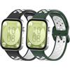 MIJOBS 2 Cinturino Compatibile con Huawei Watch Fit 3/4/5 | Orologio Intelligente Cinturini in Silicone Sportivo Design a due Colori Fori Traspiranti Braccialetto
