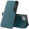 EASSGU Custodia in Pelle per HONOR X8 (4G) (6.7 Inches) Finestra Laterale Flip Cover in Pelle PU Resistente ai Graffi Custodia Protettiva - Verde