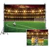 SDOTPMT 5x3ft Backdrop poliestere dello stadio calcio Sfondo festa compleanno gioco sportivo Luci vetro verde campo da calcio del riflettore di Sports Club Photo Studio Props