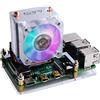 GeeekPi Ice Tower Ventola di Raffreddamento CPU Ice Tower Fan per Raspberry Pi 4 Modello B & Raspberry Pi 3B + e Raspberry Pi 3 Modello B(Transparente)