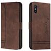 Bravoday Cover per Xiaomi Redmi 9A / Redmi 9AT, Flip Custodia in Pelle PU Portafoglio Custodia per Xiaomi Redmi 9A / Redmi 9AT, con Slot per Schede, Marrone