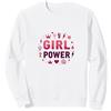 Mademark Potere della Ragazza: potenziare la Forza e l'unità Femminile Felpa, Unisex per Adulti, Bianco, XXL