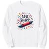 Mademark Stay Sharp Crayon Ispirato Arte Motivazionale per creativi Felpa, Unisex per Adulti, Bianco, XL