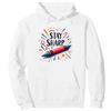 Mademark Stay Sharp Crayon Ispirato Arte Motivazionale per creativi Felpa con Cappuccio, Unisex per Adulti, Bianco, M